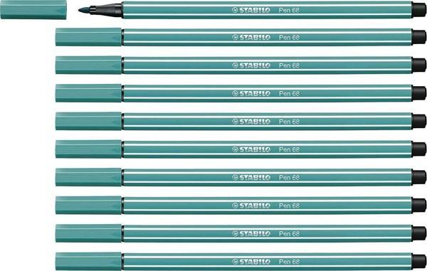 Stabilo Keçe Uçlu Boya Kalemi 1 MM Turkuaz Mavisi Keçeli Kalem (10 Lu Paket) - Image 1