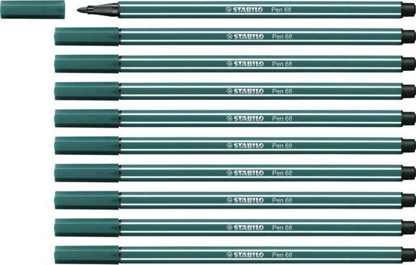 Stabilo Keçe Uçlu Boya Kalemi 1 MM Turkuaz Yeşili Keçeli Kalem (10 Lu Paket) - Image 1