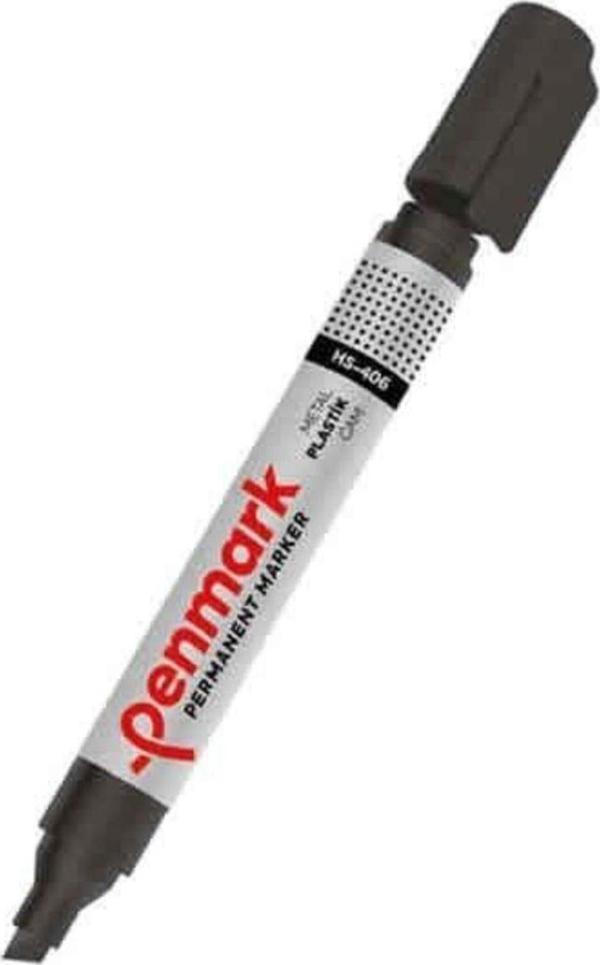 Penmark Permanent Marker Yuvarlak Uçlu Siyah Koli Kalemi (12 Li Paket) - Image 1