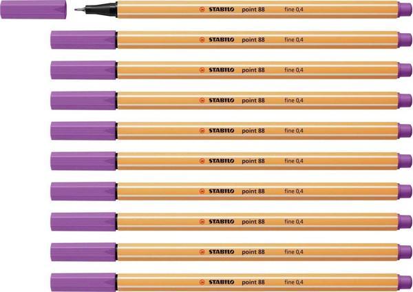 Stabilo Keçe Uçlu İnce Kalem 88 Point 0.4 MM Erik Moru İnce Keçe Uçlu Kalem (10 Lu Paket) - Image 1