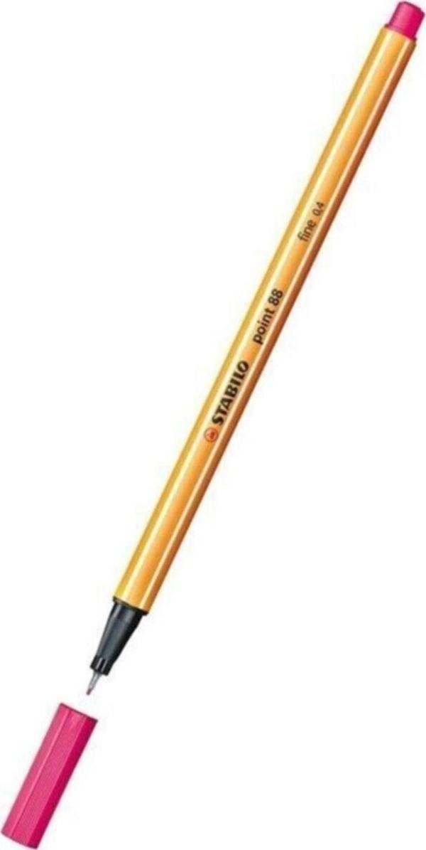 Stabilo Keçe Uçlu İnce Kalem 88 Point 0.4 MM Fosforlu Pembe 88/056 (10 Lu Paket) - Image 1