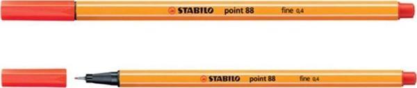 Stabilo Keçe Uçlu İnce Kalem 88 Point 0.4 MM Kızıl 88/48 (10 Lu Paket) - Image 1