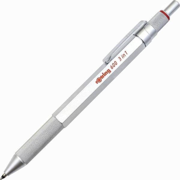 Rotring 600 Multipen Üç Fonksiyonlu Kalem Krom - Image 1
