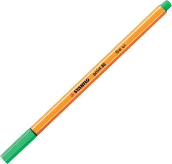 Stabilo Keçe Uçlu İnce Kalem 88 Point 0.4 MM Zümrüt Yeşili 88/16 (10 Lu Paket) - Image 1