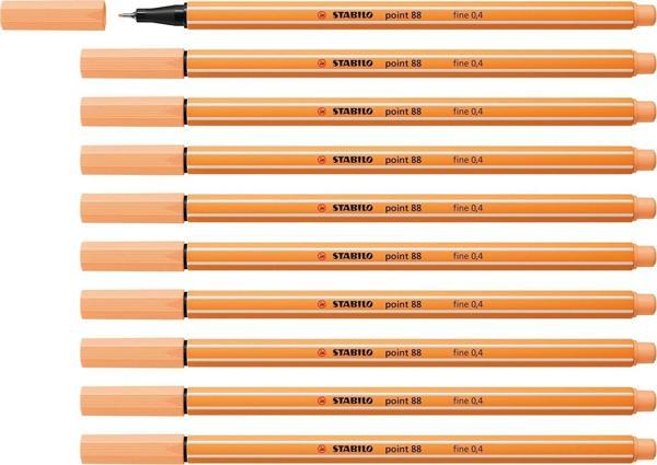 Stabilo Keçe Uçlu İnce Kalem Pastel Turuncu İnce Keçe Uçlu Kalem (10 Lu Paket) - Image 1