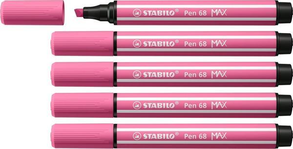 Stabilo Keçe Uçlu Kalem 68 Max Açık Pembe Keçe Uçlu İşaretleme Kalemi (5 Li Paket) - Image 1