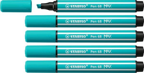 Stabilo Keçe Uçlu Kalem 68 Max Buz Yeşili Keçe Uçlu İşaretleme Kalemi (5 Li Paket) - Image 1