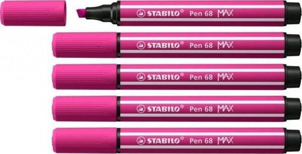 Stabilo Keçe Uçlu Kalem 68 Max Gül Pembe Keçe Uçlu Kalem (5 Li Paket) - Image 1