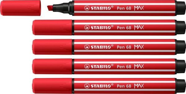 Stabilo Keçe Uçlu Kalem 68 Max Kızıl Keçe Uçlu İşaretleme Kalemi (5 Li Paket) - Image 1