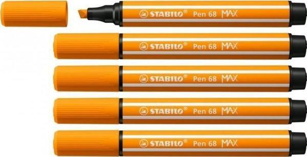 Stabilo Keçe Uçlu Kalem 68 Max Turuncu Keçe Uçlu İşaretleme Kalemi (5 Li Paket) - Image 1