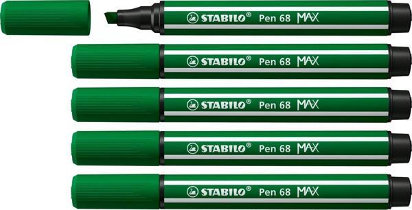 Stabilo Keçe Uçlu Kalem 68 Max Yeşil Keçe Uçlu İşaretleme Kalemi (5 Li Paket) - Image 1
