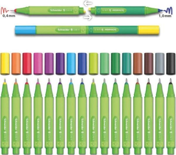 Schneider Link-It Fiber Uçlu Kalem 160 Lı Stand (160 Adet Karışık Renk) - Image 1