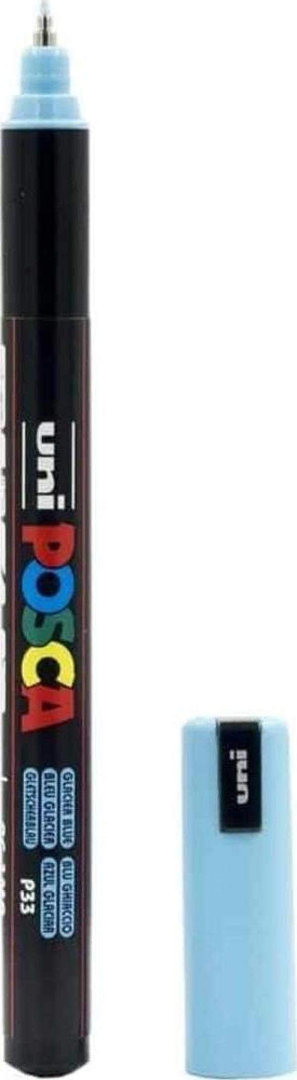 Uni-Ball Markör Boyama Posca Su Bazlı Poster 0.7 MM Açık Mavi (6 Lı Paket) - Image 1