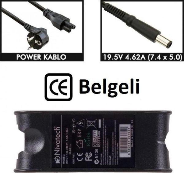 Nivatech BC902 DELL 19,5V 4,62A (7,4*5,0mm) Adaptö - Image 1