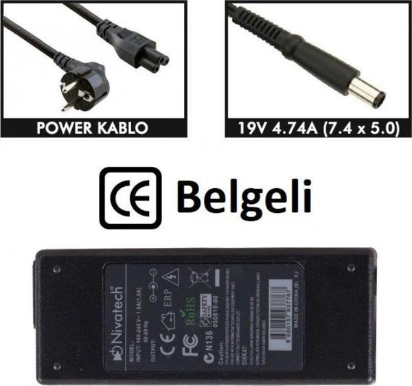 Nivatech BC912 HP 19V 4,74A (7,4*5,0mm) Adaptör - Image 1