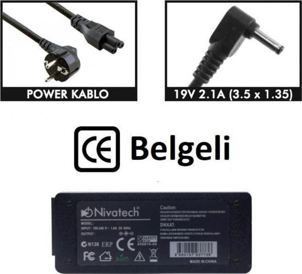 Nivatech BC963 CASPER 19V 2,1A (3,5*1,355mm) Adapt - Image 1