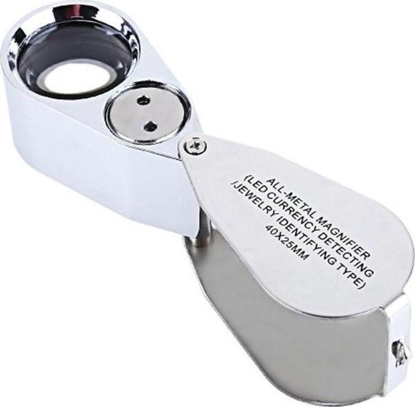 Kontrol Için Özel Kutulu Metal Işıklı Lup 40X25 - Image 1