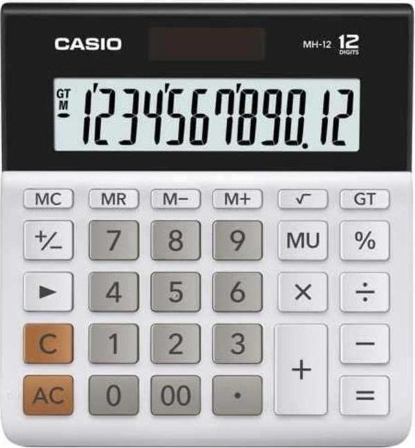 Casio MH-12-WE 12 Hane Masa Üstü Hesap Makinesi - Image 1