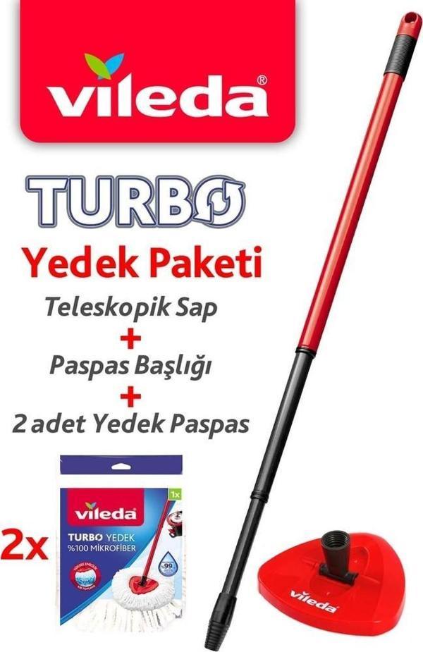 Vileda Turbo Sap + Classic Üçgen Başlık + 2'li Yedek Paspas - Image 1