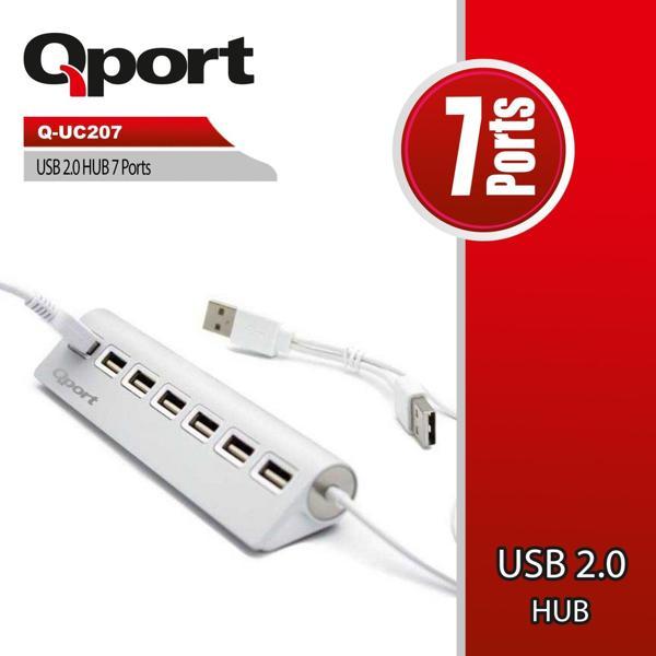 QPORT Q-UC207 7 PORT USB 2.0 ÇOKLAYICI - Image 1
