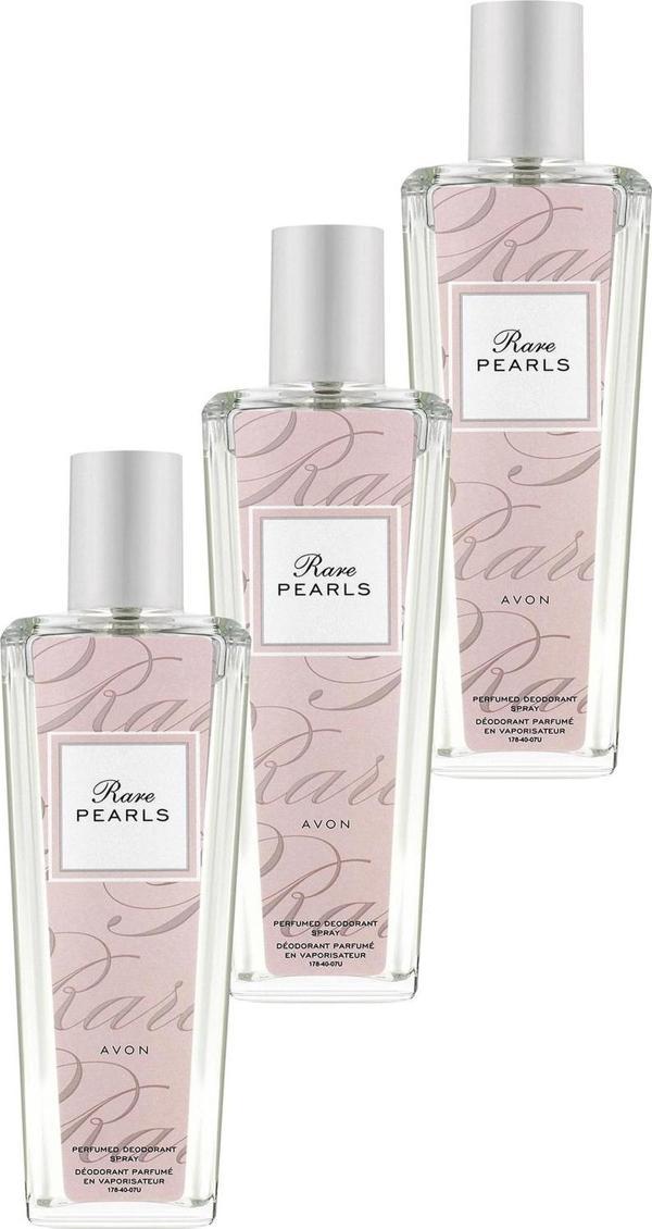 Avon Rare Pearls Parfümlü Deodorant Vücut Spreyi 75 Ml. Üçlü Set - Image 1