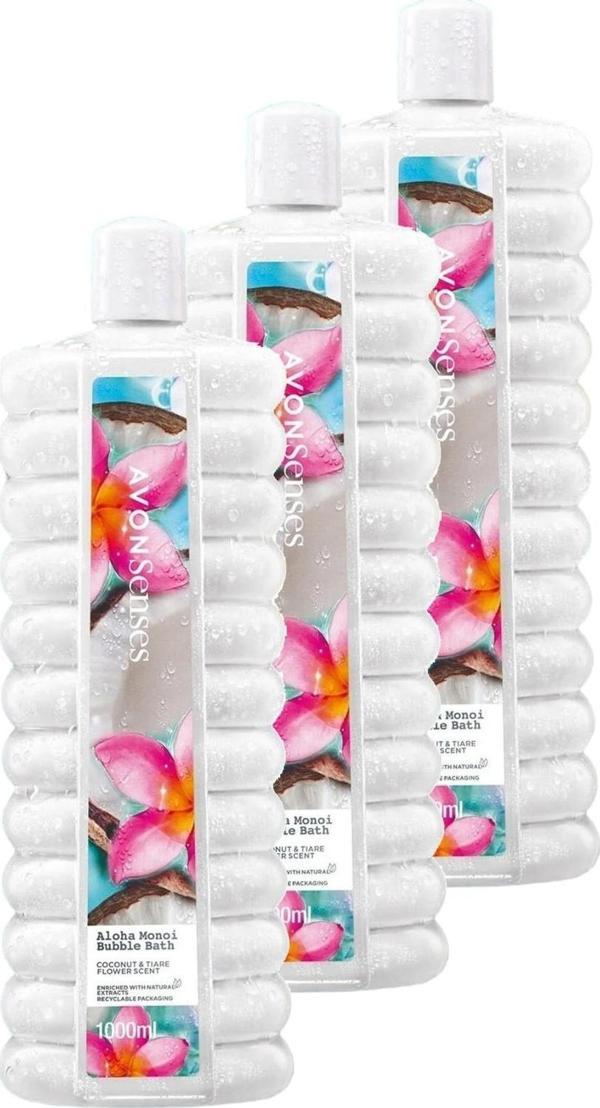 Avon Aloha Monoi Banyo Köpüğü 1 Lt. Üçlü Set - Image 1