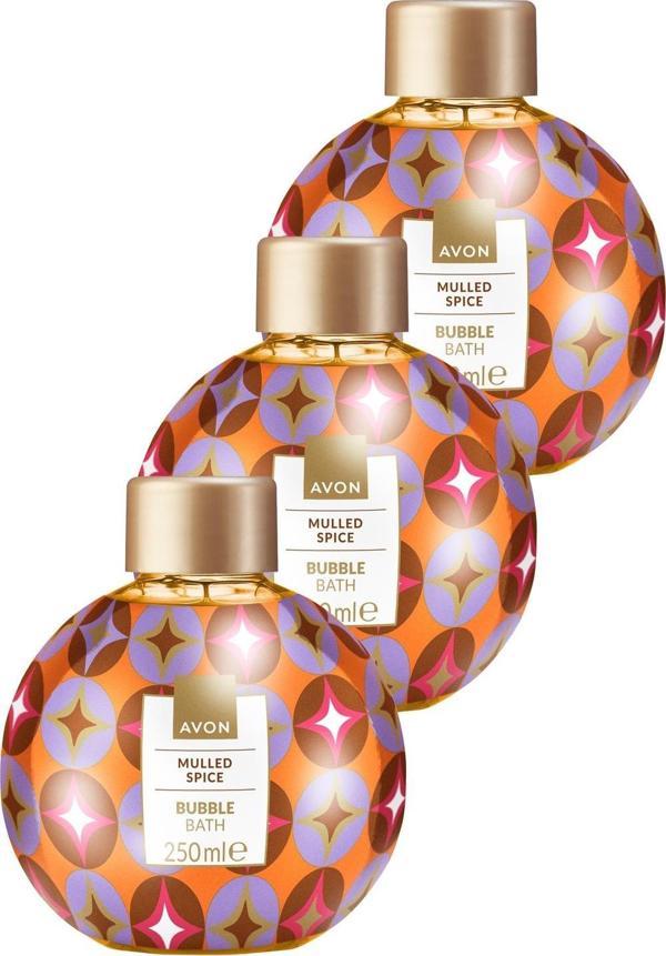 Avon Mulled Spice Sıcak Baharat Kokulu Banyo Köpüğü 250 Ml. Üçlü Set - Image 1