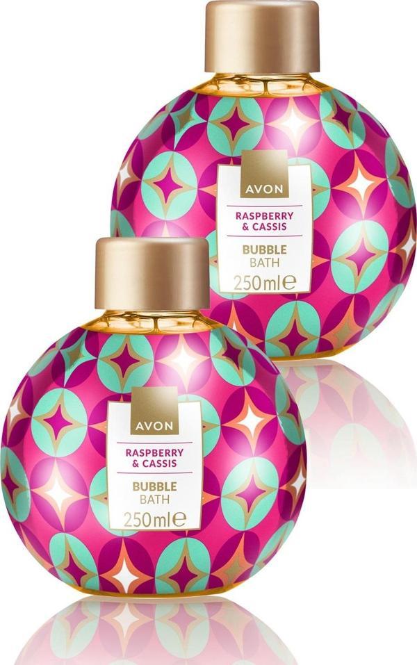 Avon Raspberry Cassis Ahududu ve Frenk Üzümü Kokulu Banyo Köpüğü 250 Ml. İkili Set - Image 1