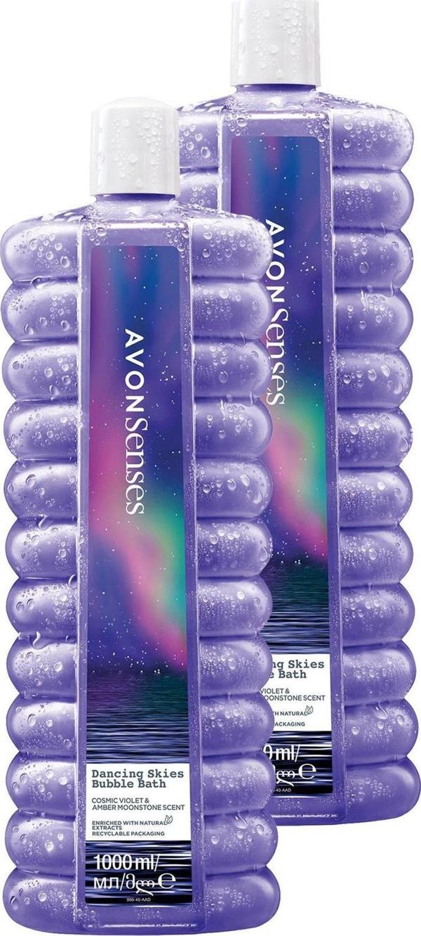 Avon Senses Dancing Skies Menekşe ve Ahududu Kokulu Banyo Köpüğü 1 Lt. İkili Set - Image 1
