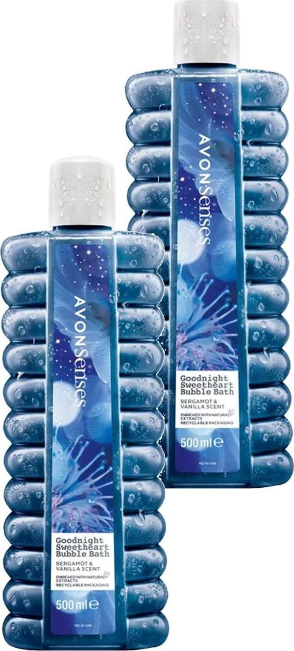 Avon Senses Goodnight Sweetheart Bergamot ve Vanilya Kokulu Banyo Köpüğü 500 Ml. İkili Set - Image 1