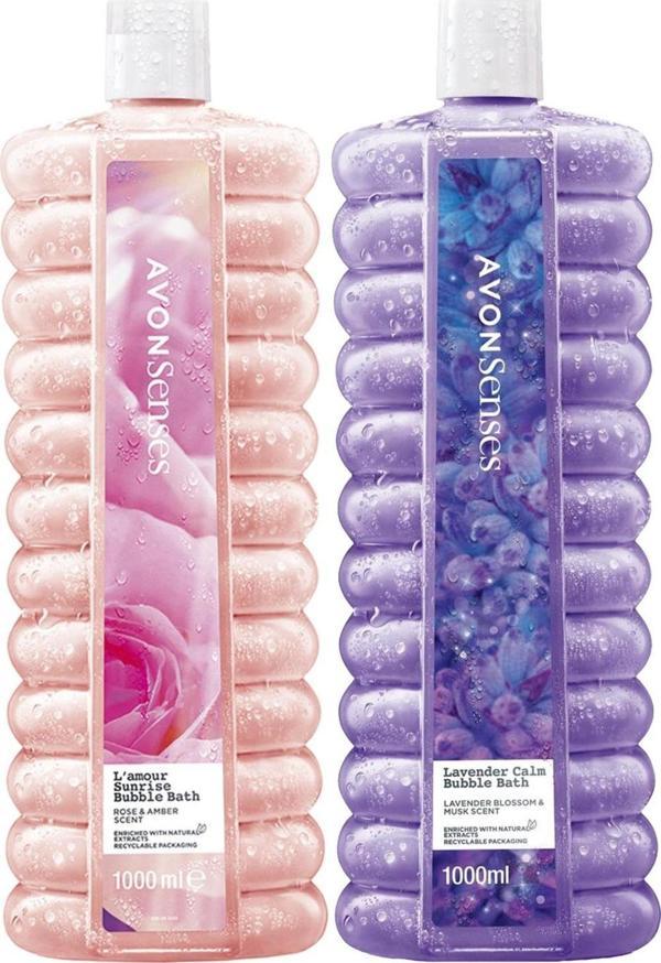Avon Senses Gül, Kehribar ve Lavanta Kokulu Banyo Köpüğü Paketi - Image 1