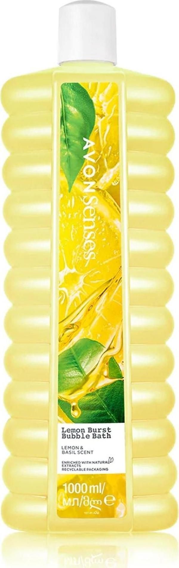 Avon Senses Lemon Burst Limon ve Reyhan Kokulu Banyo Köpüğü 1 Lt. - Image 1