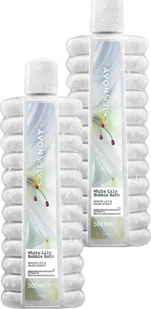 Avon White Lily Zambak Banyo Köpüğü 500 Ml. İkili Set - Image 1
