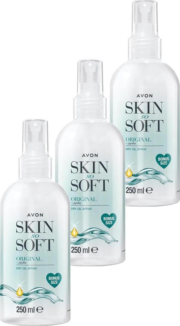 Avon Skin So Soft Orijinal Kuru Yağ Vücut Spreyi 250 Ml. Üçlü Set - Image 1