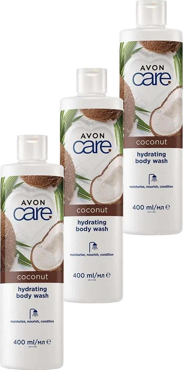 Avon Care Coconut Hindistan Cevizi Nemlendirici Duş Jeli 400 Ml. Üçlü Set - Image 1
