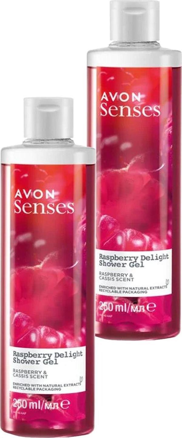 Avon Raspberry Delight Frambuaz ve Frenk Üzümü Kokulu Duş Jeli 250 Ml. İkili Set - Image 1