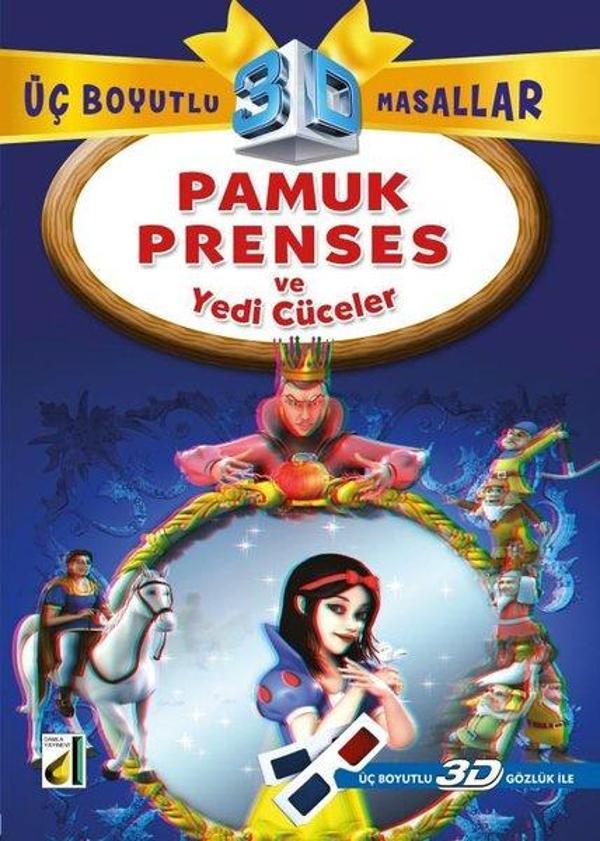 Pamuk Prenses ve Yedi Cüceler + 3D Gözlük Üç Boyutlu Masallar - Damla Yayınevi - Image 1