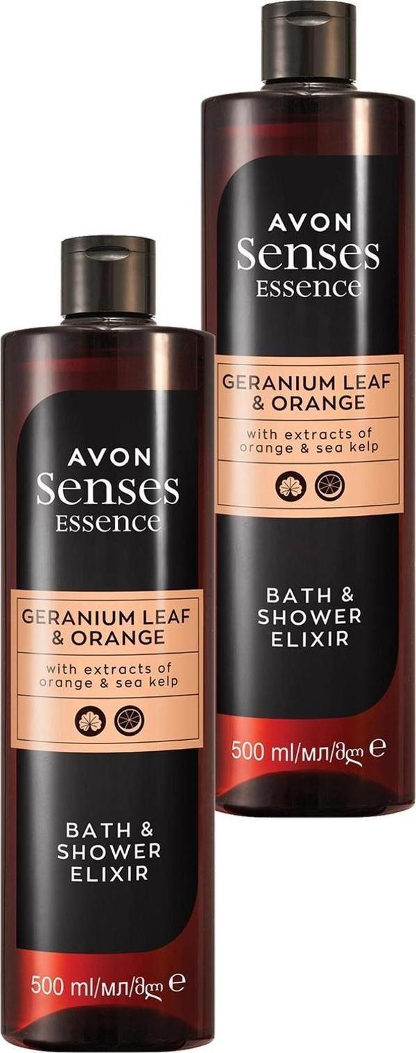 Avon Senses Essence Sardunya Yaprağı ve Partakal Kokulu Duş Jeli 500 Ml. İkili Set - Image 1