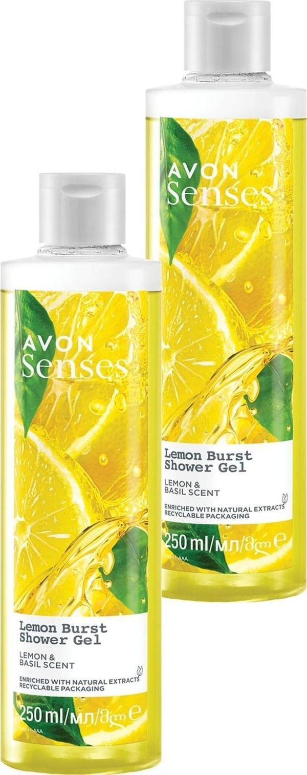 Avon Senses Lemon Burst Limon ve Reyhan Kokulu Duş Jeli 250 Ml. İkili Set - Image 1