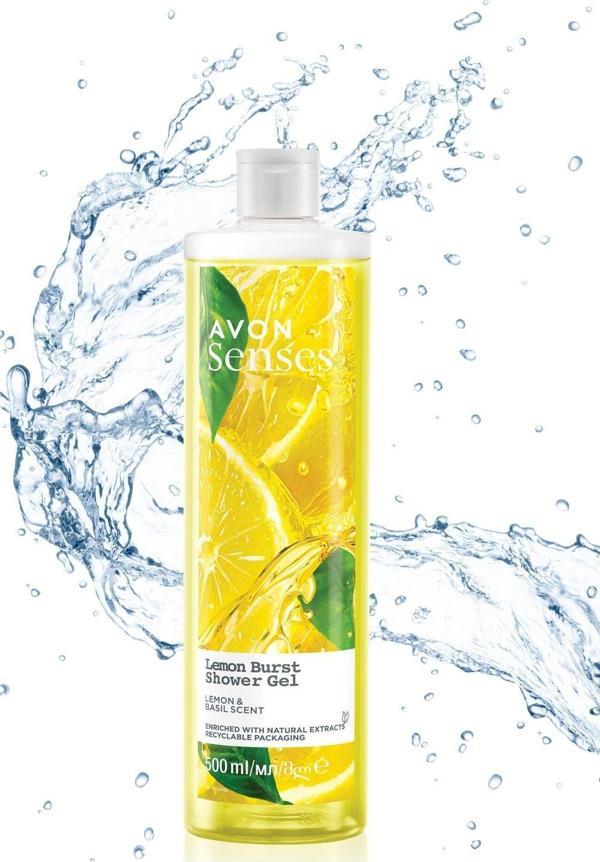 Avon Senses Lemon Burst Limon ve Reyhan Kokulu Duş Jeli 500 Ml. - Image 1