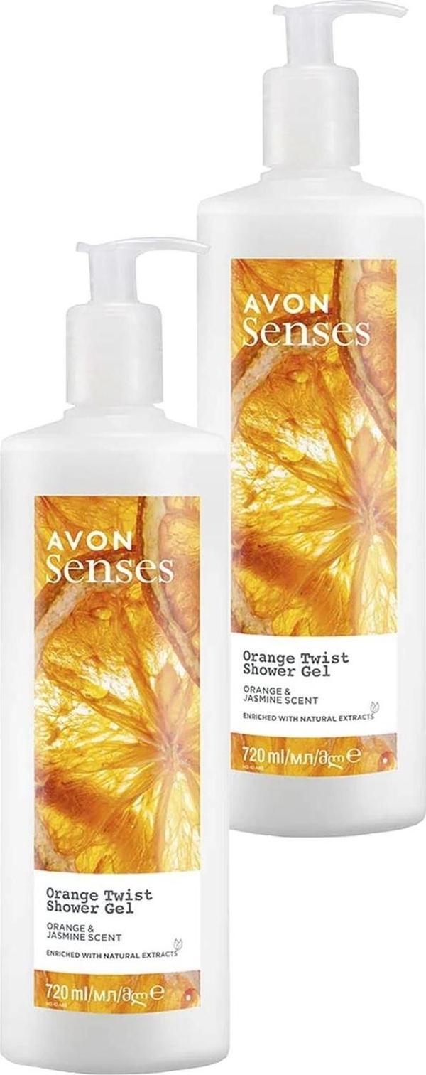Avon Senses Orange Twist Portakal ve Yasemin Kokulu Duş Jeli 720 Ml. İkili Set - Image 1
