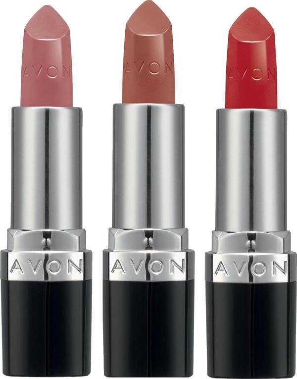 Avon Ultra Kremsi Ruj Paketi Blush Nude, Cappuccino ve Red 2000 - Image 1