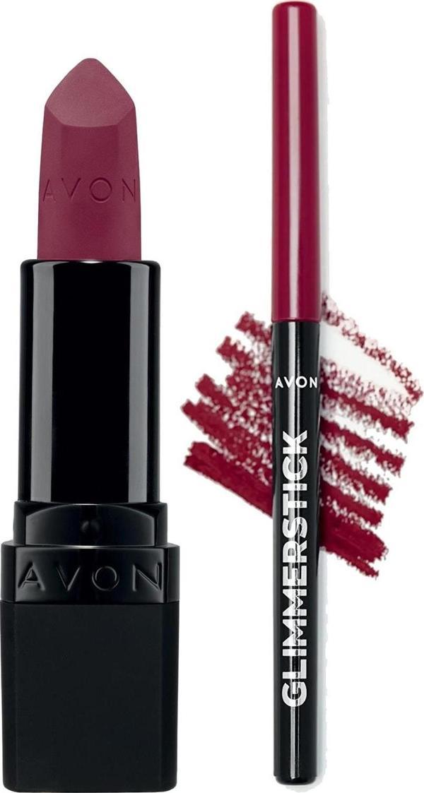 Avon Ultra Mat Ruj Berry Blast ve Glimmerstick Dudak Kalemi Chery Jubilee Paketi - Image 1