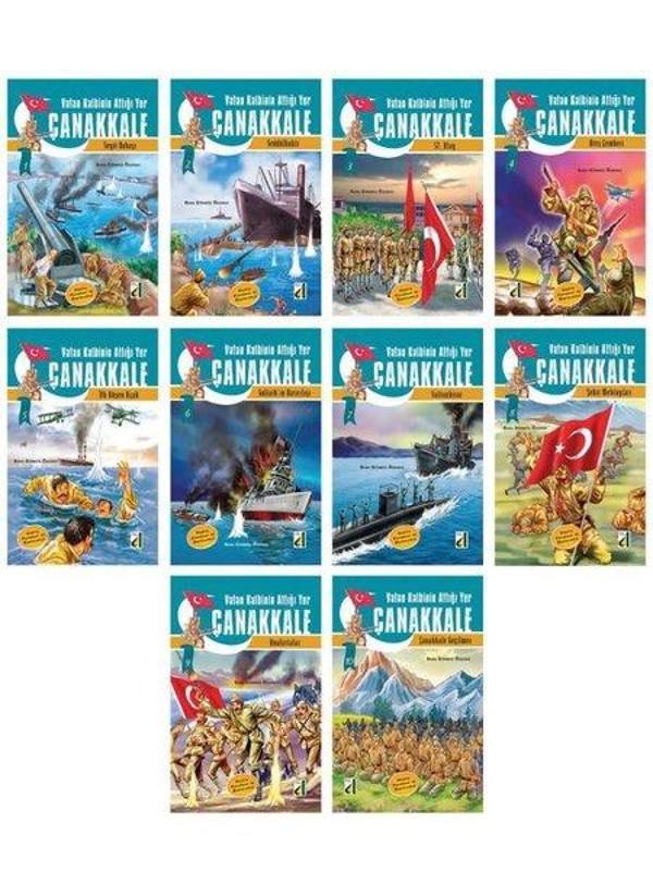 Vatan Kalbinin Attığı Yer Çanakkale - 10 Kitap Takım - Damla Yayınevi - Image 1