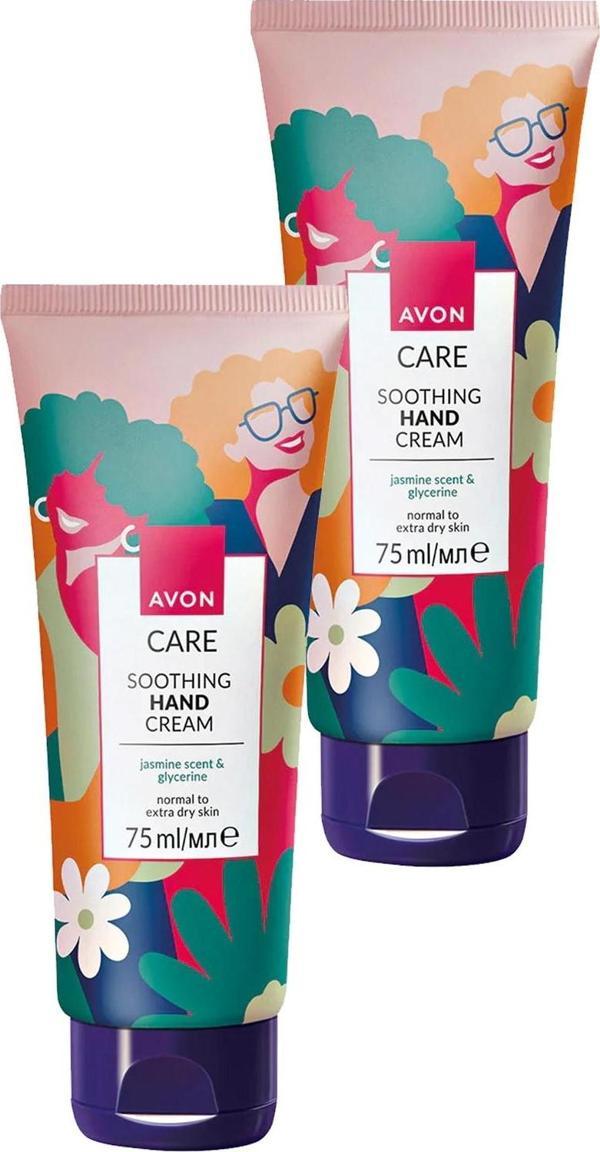 Avon Care Shimmering Gliserin İçeren Yasemin Kokulu El Kremi 75 Ml. İkili Set - Image 1