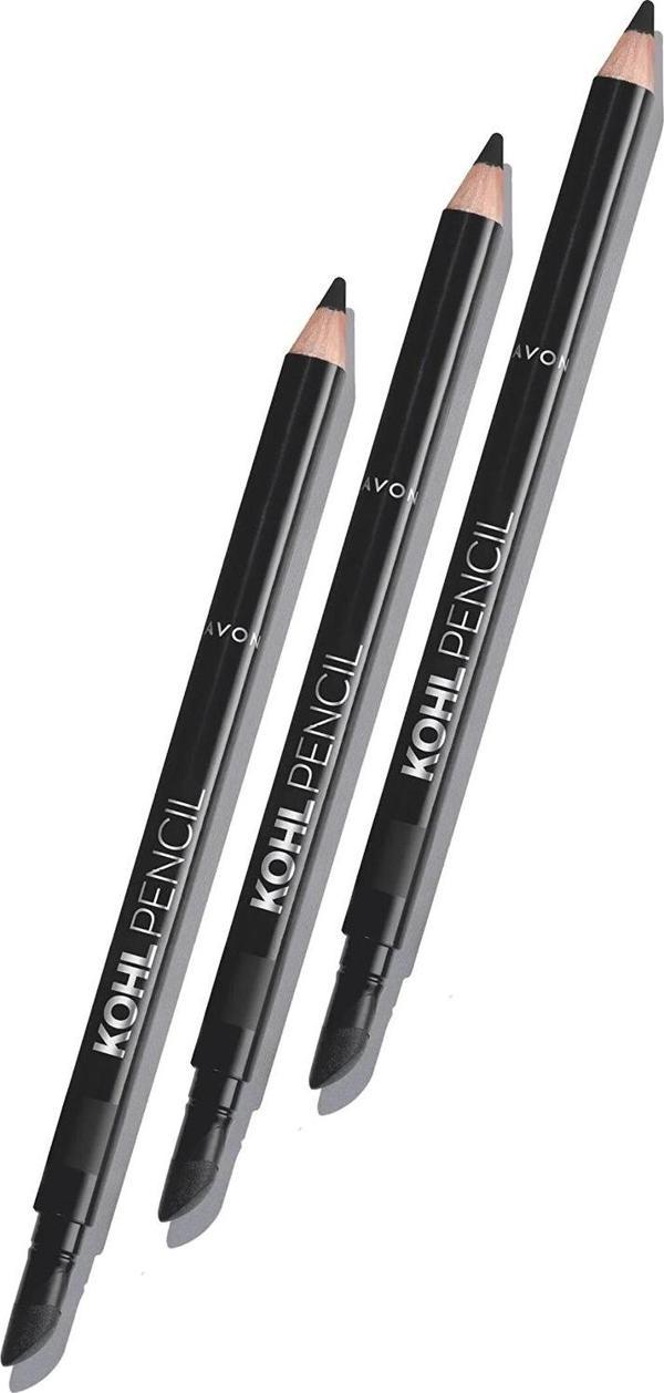 Avon Kohl Sünger Uçlu Suya Dayanıklı Göz Kalemi True Black Üçlü Set - Image 1