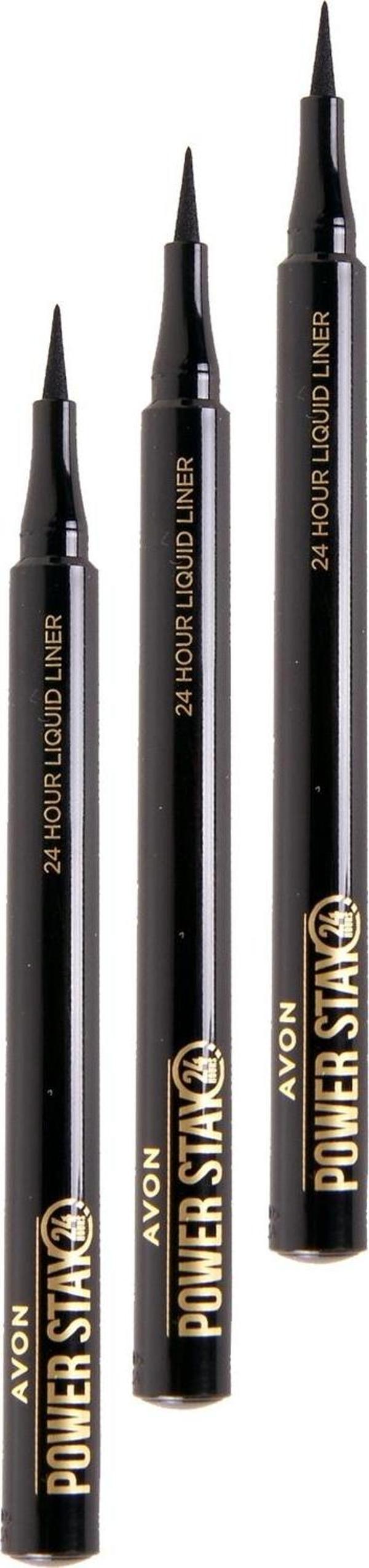 Avon Power Stay Likit Liner Blackest Black Üçlü Set - Image 1
