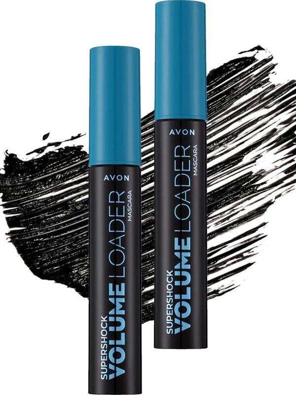 Avon Supershock Volume Loader Maskara 10 Ml. Blackest Black İkili Set - Image 1
