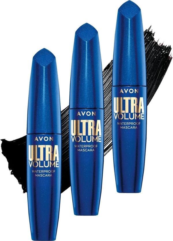 Avon Ultra Volume Suya Dayanıklı Maskara Blackest Black Üçlü Set - Image 1