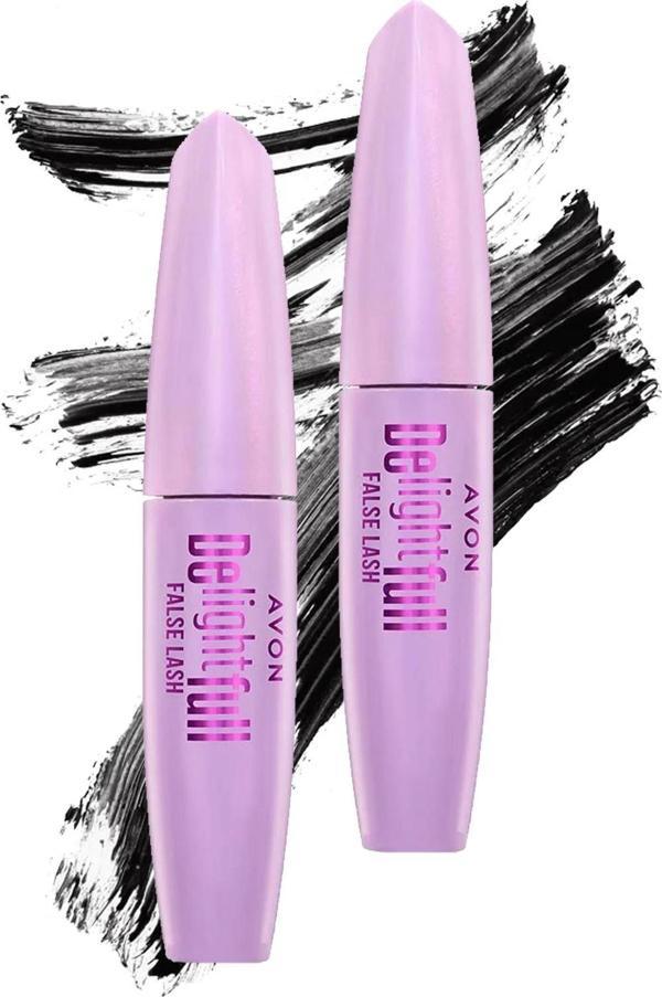 Avon Delightfull False Lash Maskara 10 Ml. Blackest Black İkili Set - Image 1